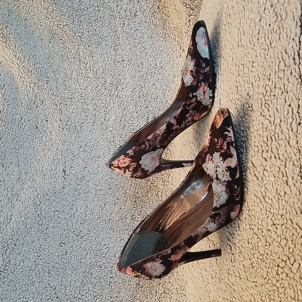 Rampage Floral Pattern 3.5" Stiletto High Heel Shoe - Picture 2 of 8
